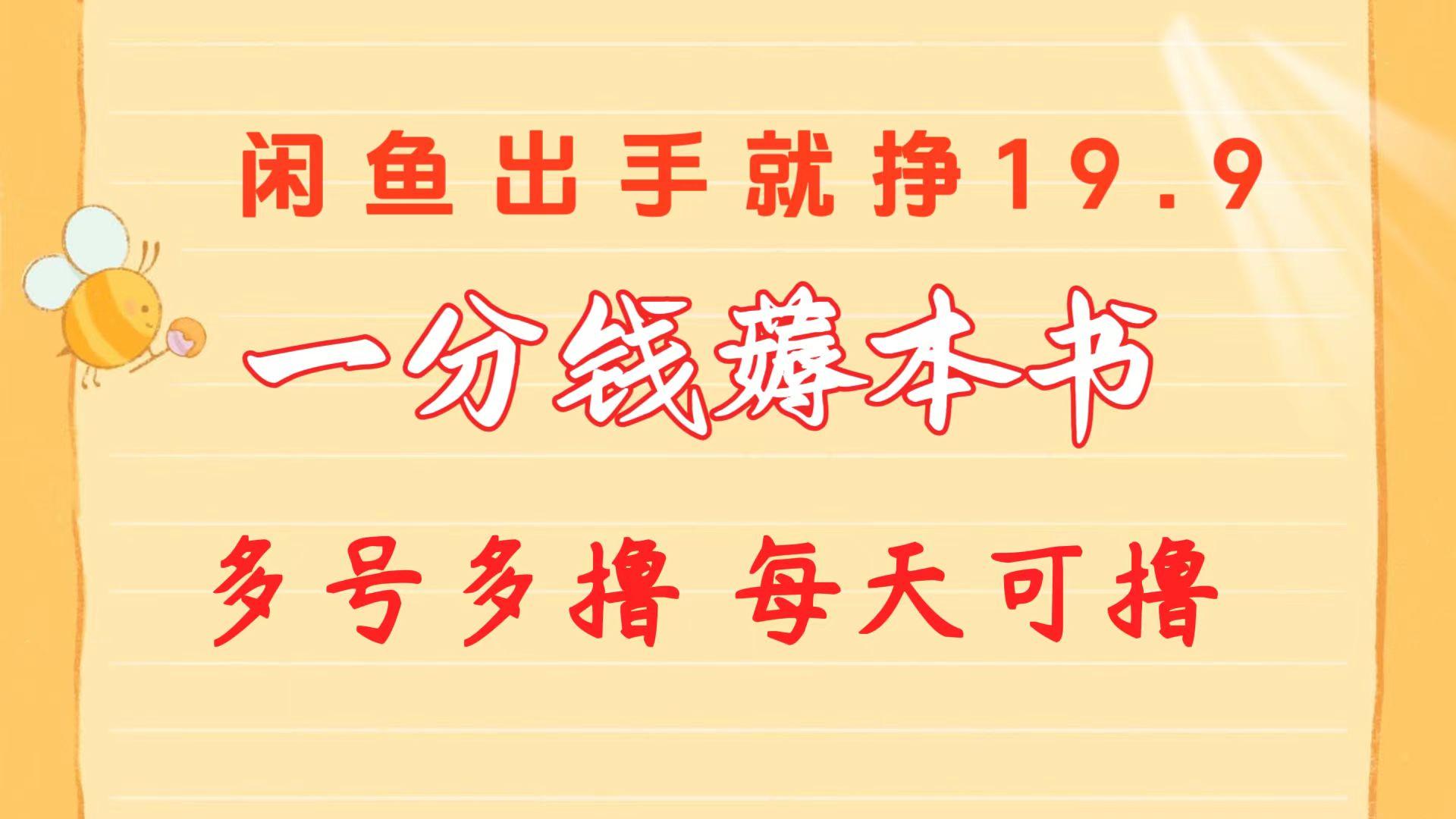 一分钱薅本书 闲鱼出售9.9-19.9不等 多号多撸  新手小白轻松上手-翻身站