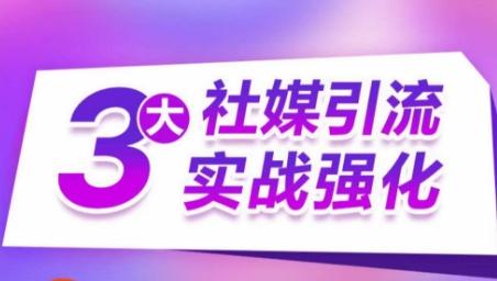 3大社媒引流实战强化，多渠道站外引流，高效精准获客，订单销售额翻倍增长-翻身站