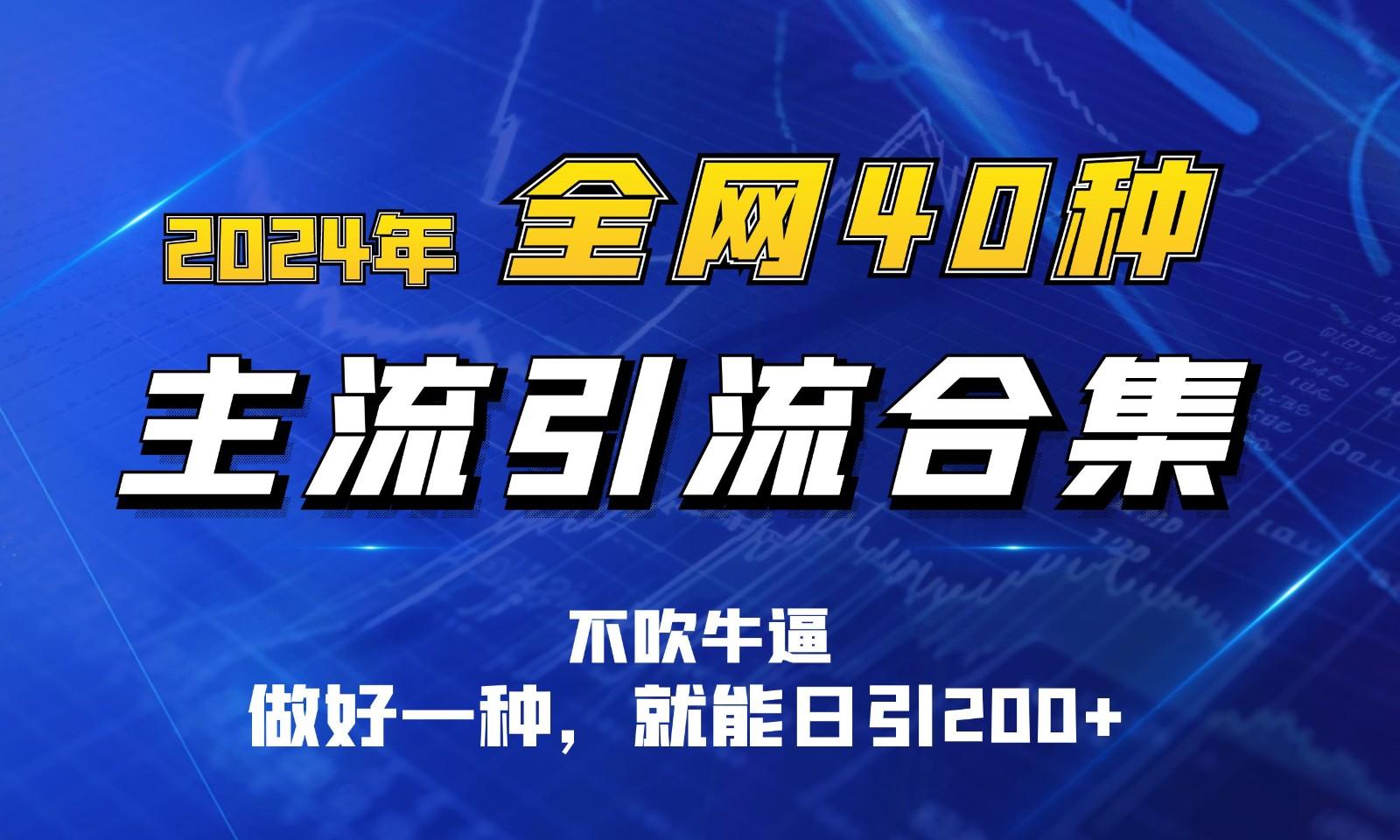 2024年全网40种暴力引流合计，做好一样就能日引100+-翻身站