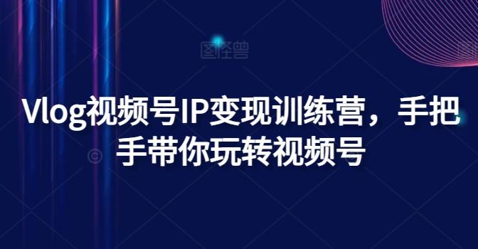 Vlog视频号IP变现训练营，手把手带你玩转视频号-翻身站