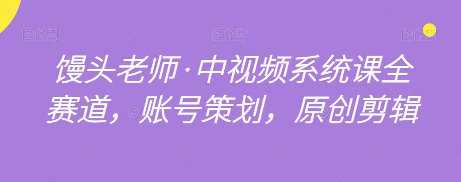 馒头老师·中视频系统课全赛道，账号策划，原创剪辑-翻身站