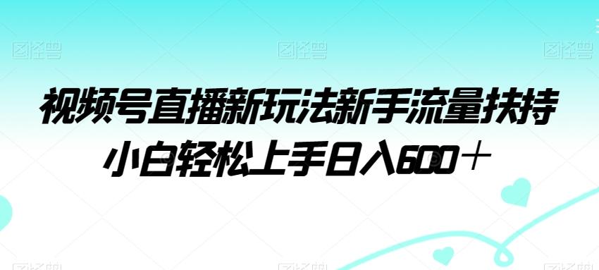 视频号直播新玩法新手流量扶持小白轻松上手日入600＋【揭秘】-翻身站