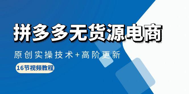 (10015期)拼多多无货源电商，原创实操技术+高阶更新(16节视频教程)-翻身站