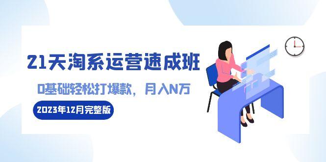 21天淘系运营-速成班2023年12月完整版：0基础轻松打爆款，月入N万-110节课-翻身站