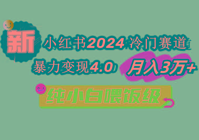 小红书2024冷门赛道 月入3万+ 暴力变现4.0 纯小白喂饭级-翻身站