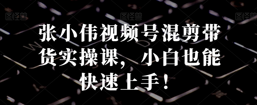 张小伟视频号混剪带货实操课，小白也能快速上手！-翻身站