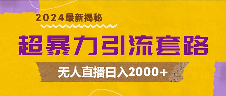 超暴力引流套路，无人直播日入2000+-翻身站