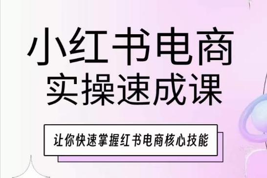 小红书电商实操速成课，让你快速掌握红书电商核心技能-翻身站