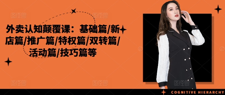 外卖认知颠覆课：基础篇/新店篇/推广篇/特权篇/双转篇/活动篇/技巧篇等-翻身站