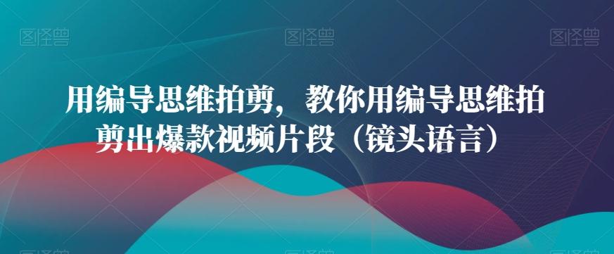 用编导思维拍剪，教你用编导思维拍剪出爆款视频片段(镜头语言)-翻身站
