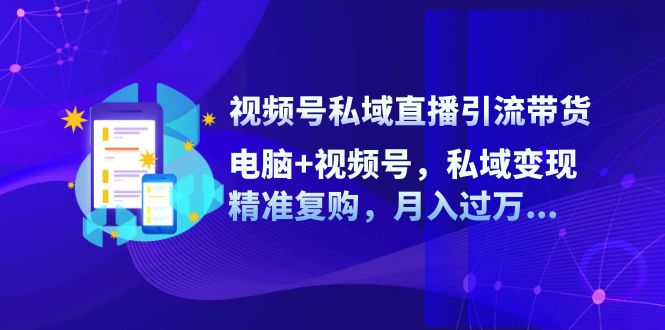 视频号私域直播引流带货：电脑+视频号，私域变现，精准复购，月入过万…-翻身站