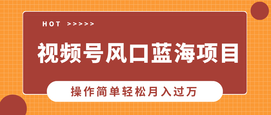 视频号风口蓝海项目，中老年人的流量密码，操作简单轻松月入过万-翻身站