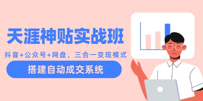 天涯神贴实战班：抖音+公众号+网盘，三合一变现模式，搭建自动成交系统-翻身站