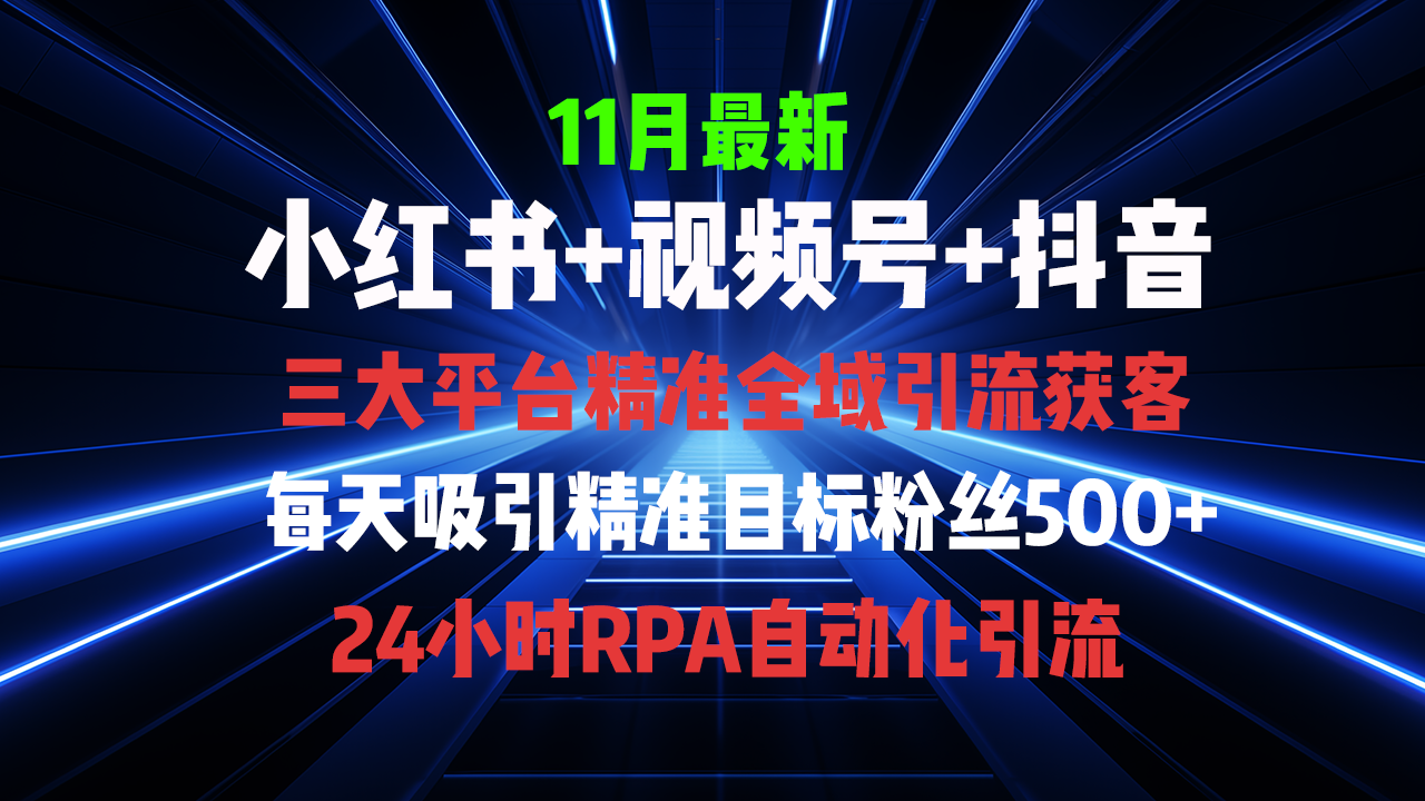 全域多平台引流私域打法，小红书，视频号，抖音全自动获客，截流自…-翻身站