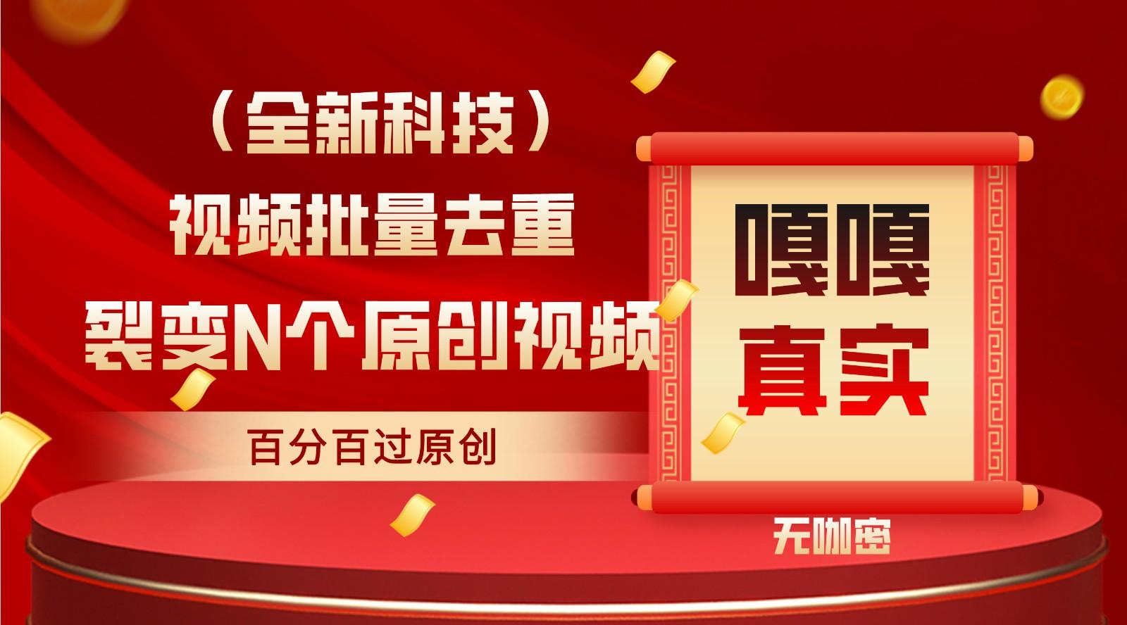 最新全自动去重技术，批量操作百分百过原创-翻身站