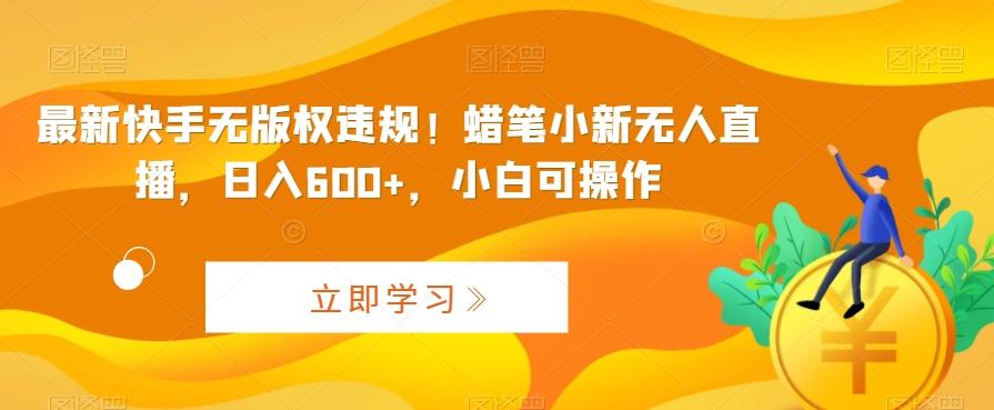 最新快手无版权违规！蜡笔小新无人直播，日入600+，小白可操作【揭秘】-翻身站