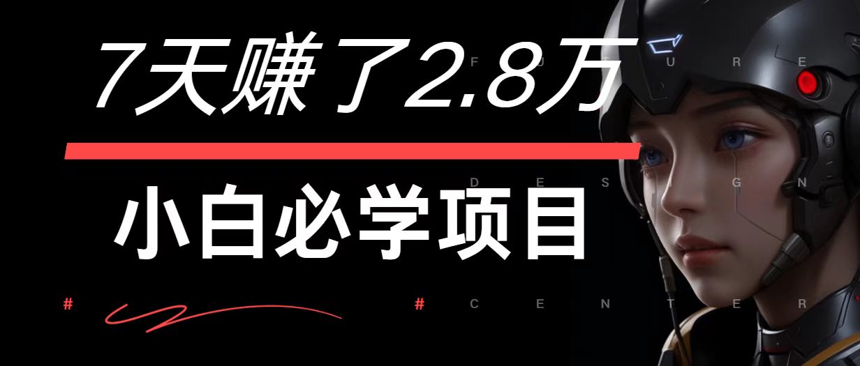 7天赚了2.8万！每单利润最少500+，轻松月入7万+小白有手就行-翻身站