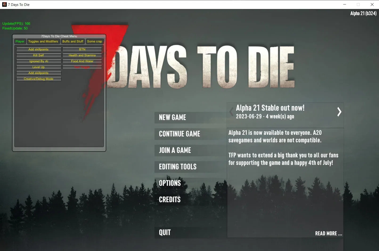 7 Days to Die 七日杀多功能修改器 v1.1.3.105 免费版-翻身站