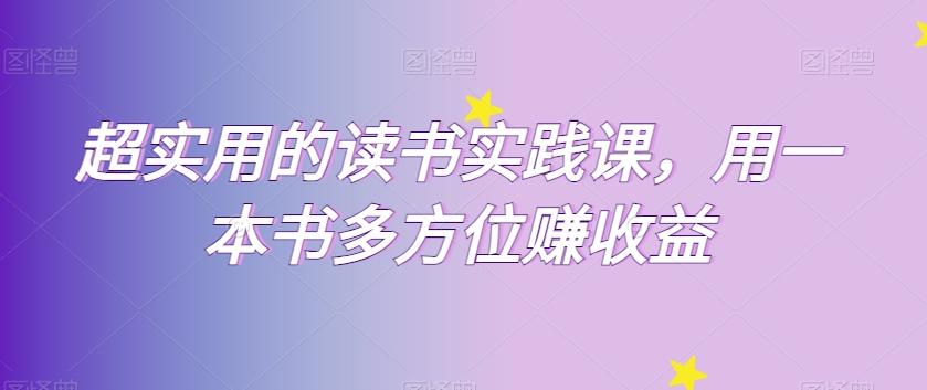 超实用的读书实践课，用一本书多方位赚收益-翻身站