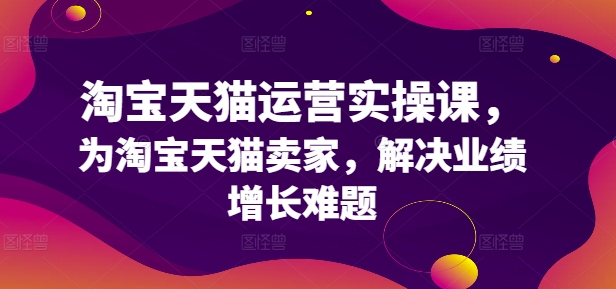淘宝天猫运营实操课，为淘宝天猫卖家，解决业绩增长难题-翻身站
