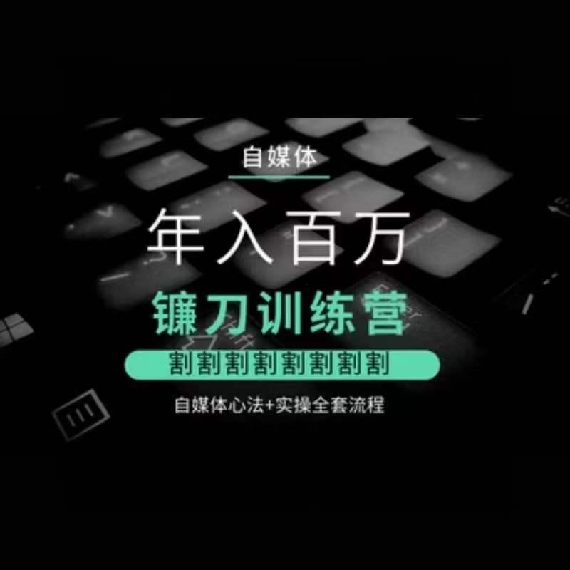 自媒体年入百万镰刀训练营，割割割割割割割割，自媒体心法+实操全套流程-翻身站