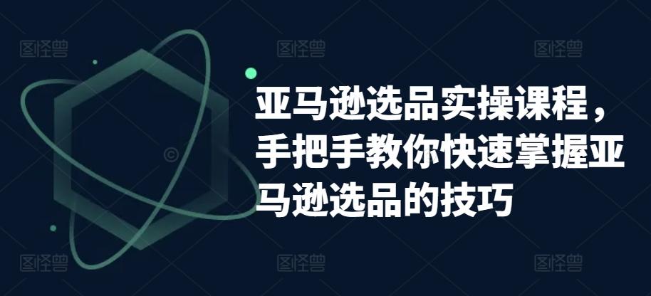 亚马逊选品实操课程，手把手教你快速掌握亚马逊选品的技巧-翻身站