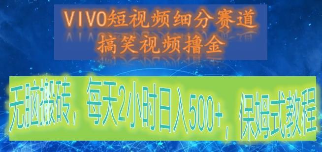 VIVO短视频细分赛道，搞笑视频撸金，无脑搬砖，每天2小时日入500+，保姆式教程-翻身站