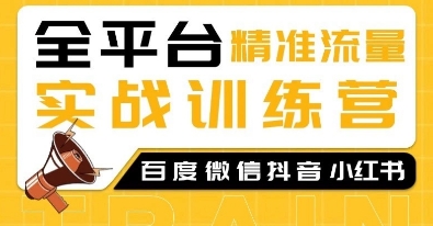 全平台精准流量实战训练营，百度微信抖音小红书SEO引流教程-翻身站