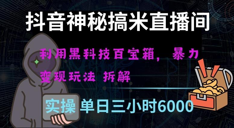 抖音神秘直播间黑科技日入四位数及格暴力项目全方位解读【揭秘】-翻身站