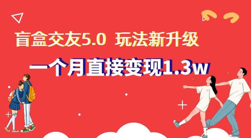 盲盒交友5.0，玩法全新升级，一个月直接变现1.3W，新手小白轻松上手【揭秘】-翻身站