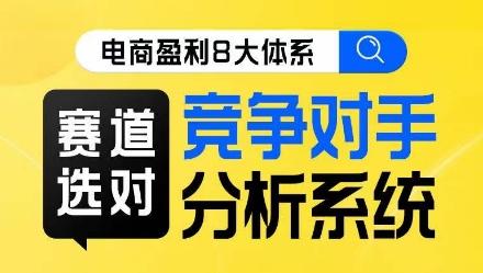 电商盈利8大体系·赛道选对，​竞争对手分析系统线上课-翻身站